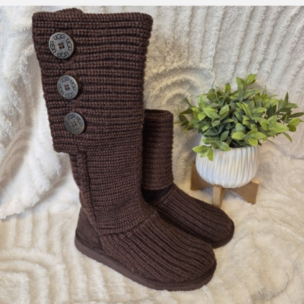 NWOT! UGG Australia Cardy Boots Knit tall Fold Over. - Picture 6 of 13